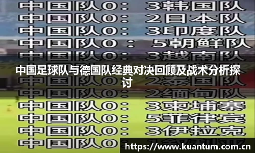 中国足球队与德国队经典对决回顾及战术分析探讨